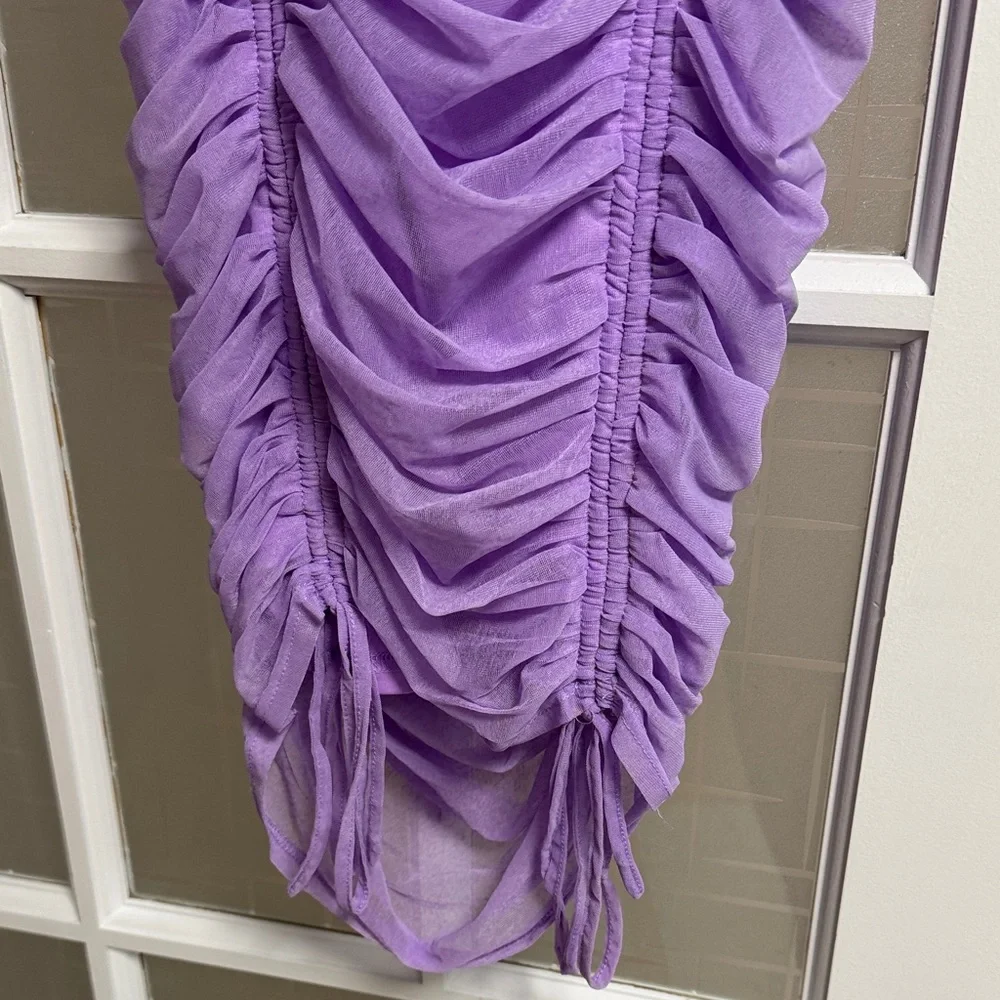 Hot Miami styles Purple Ruched Dress - Picture 3 of 6
